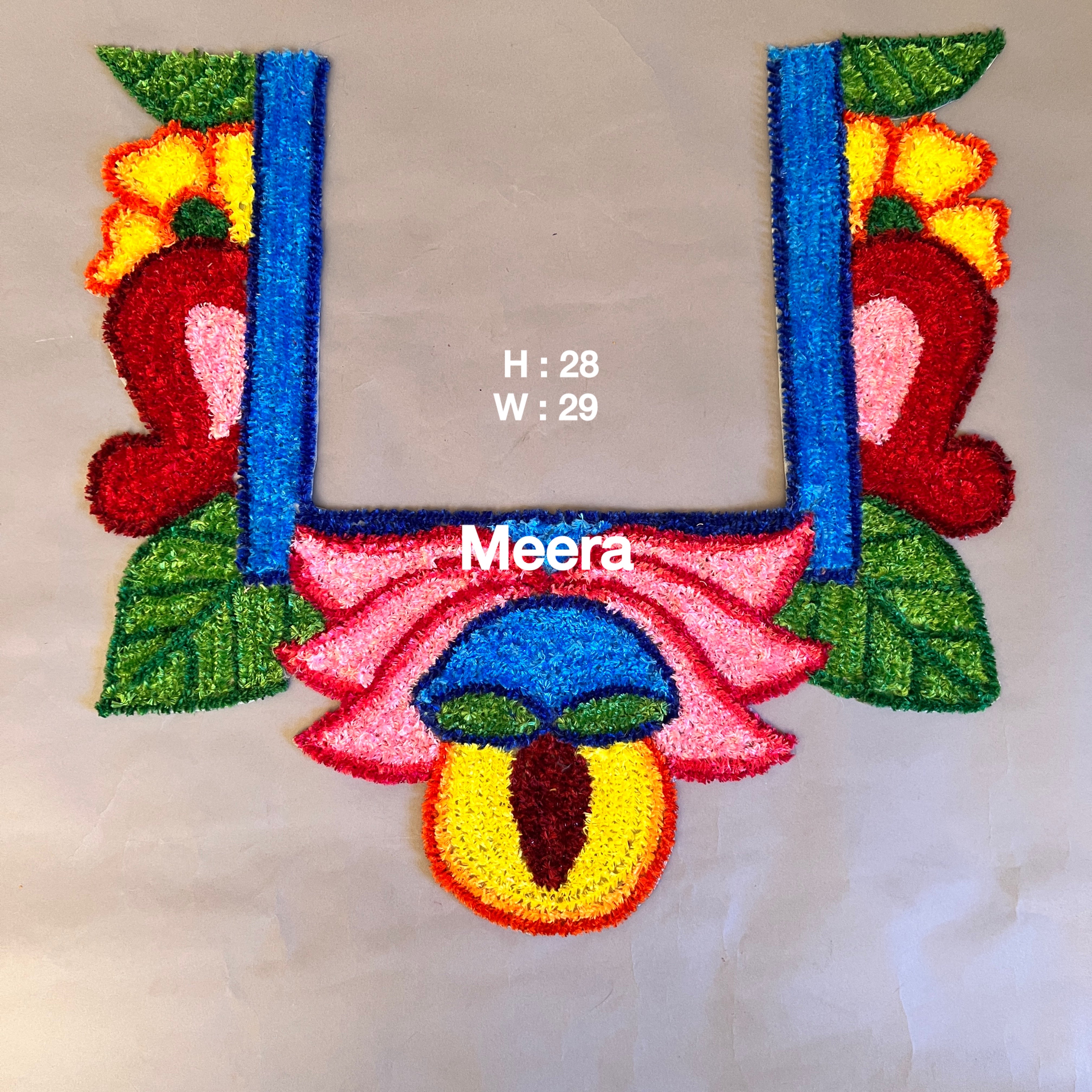 Diya Chouranga (Chouki) Bhovati Rangoli Mat